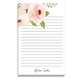 Pink Corner Roses Notepad Image 2 of 2